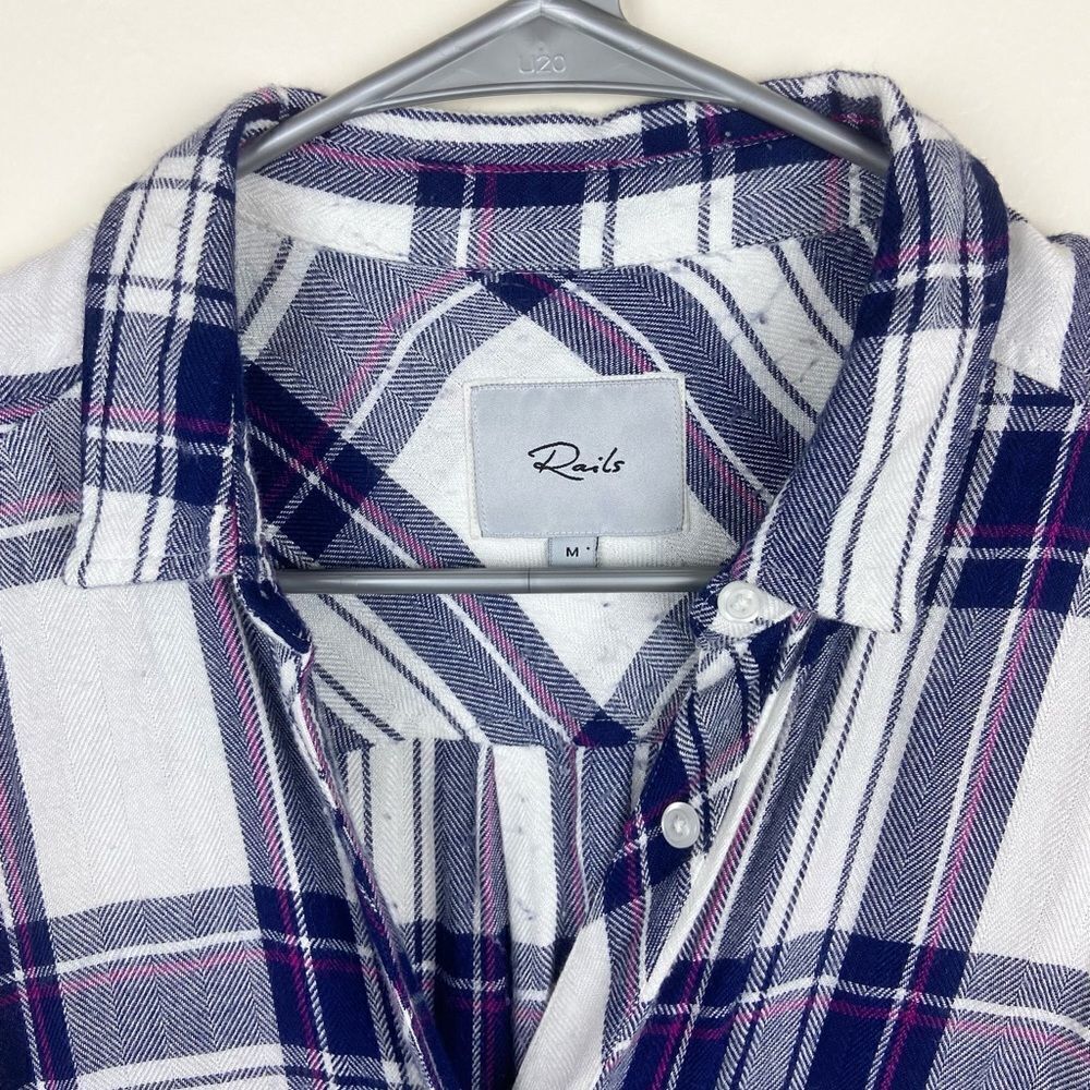 Rails Jordyn Plaid Split-Side Tank Top Tunic - image 7